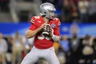 Quarterback Devin Brown looks to throw the ball